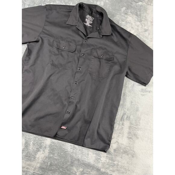 Dickies Temp Control Cooling Work Shirt XL Black Short Sleeve Uniform Mens - Picture 7 of 10